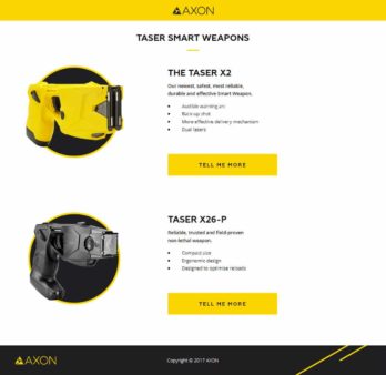 Axon cameras product page screenshot (click to enlarge)