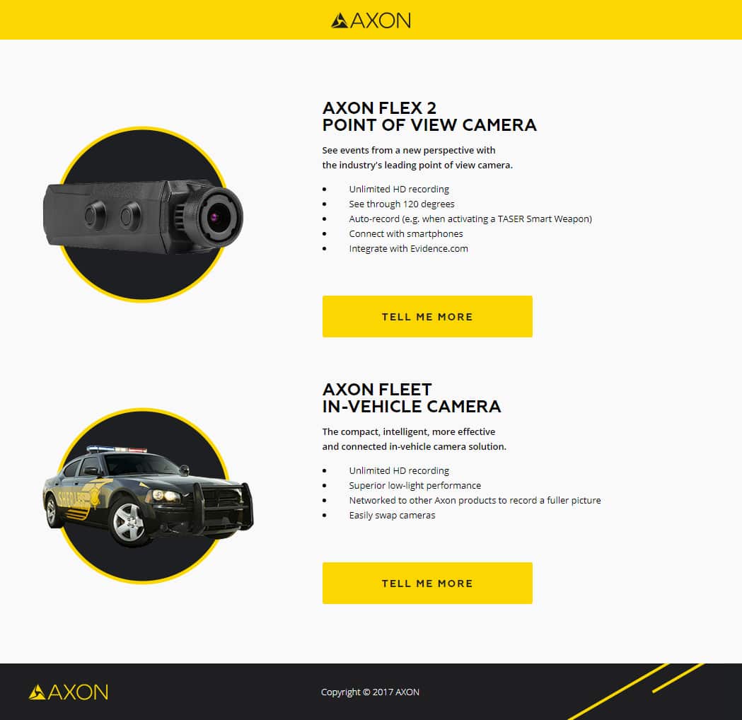 Axon sign-up form screenshot (click to enlarge)