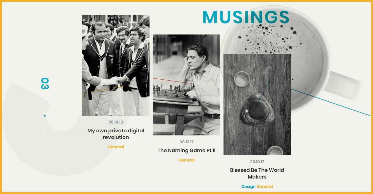 Musings page screenshot (click to enlarge)