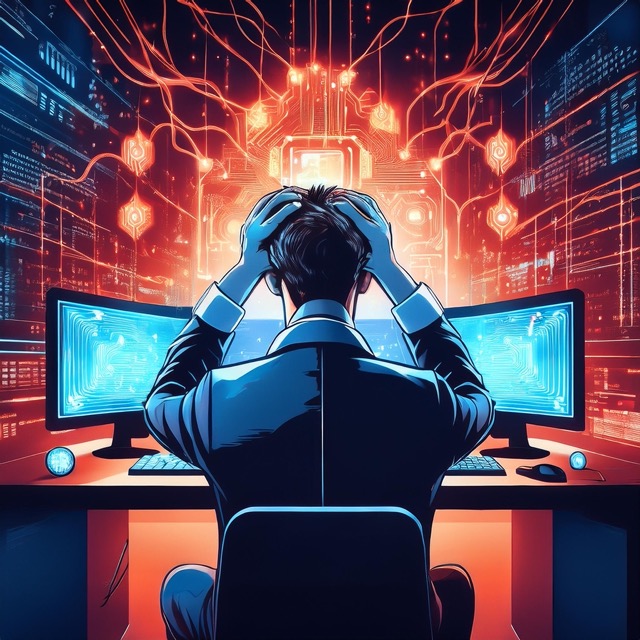 An IT Manager dealing with a cyberattack